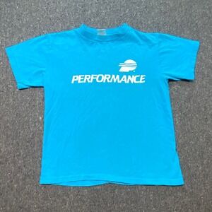 Belton Performance Graphic T Shirt M Medium Mens Blue 90s Skater Cotton USA Made
